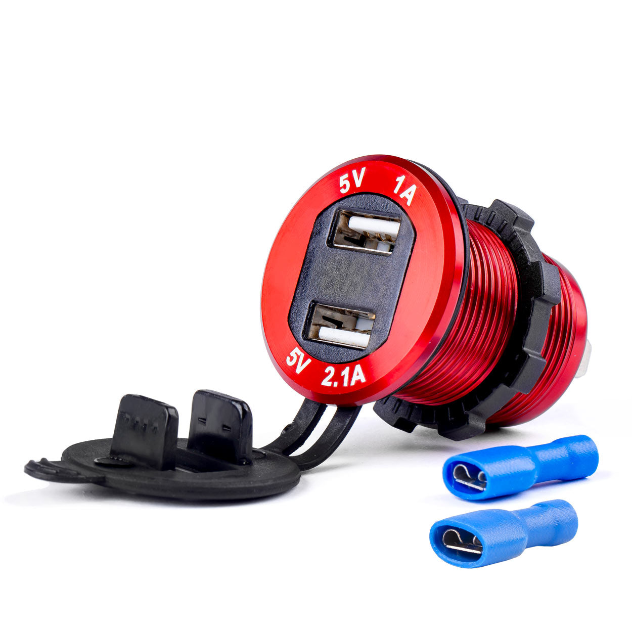 Vodoodporni USB-polnilnik z digitalnim voltmetrom za 12-24 V