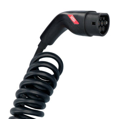 Carpoint spiralni polnilni kabel za električna vozila Type 2 na Type 2, 16 A, 3-fazni, 6 metrov 
