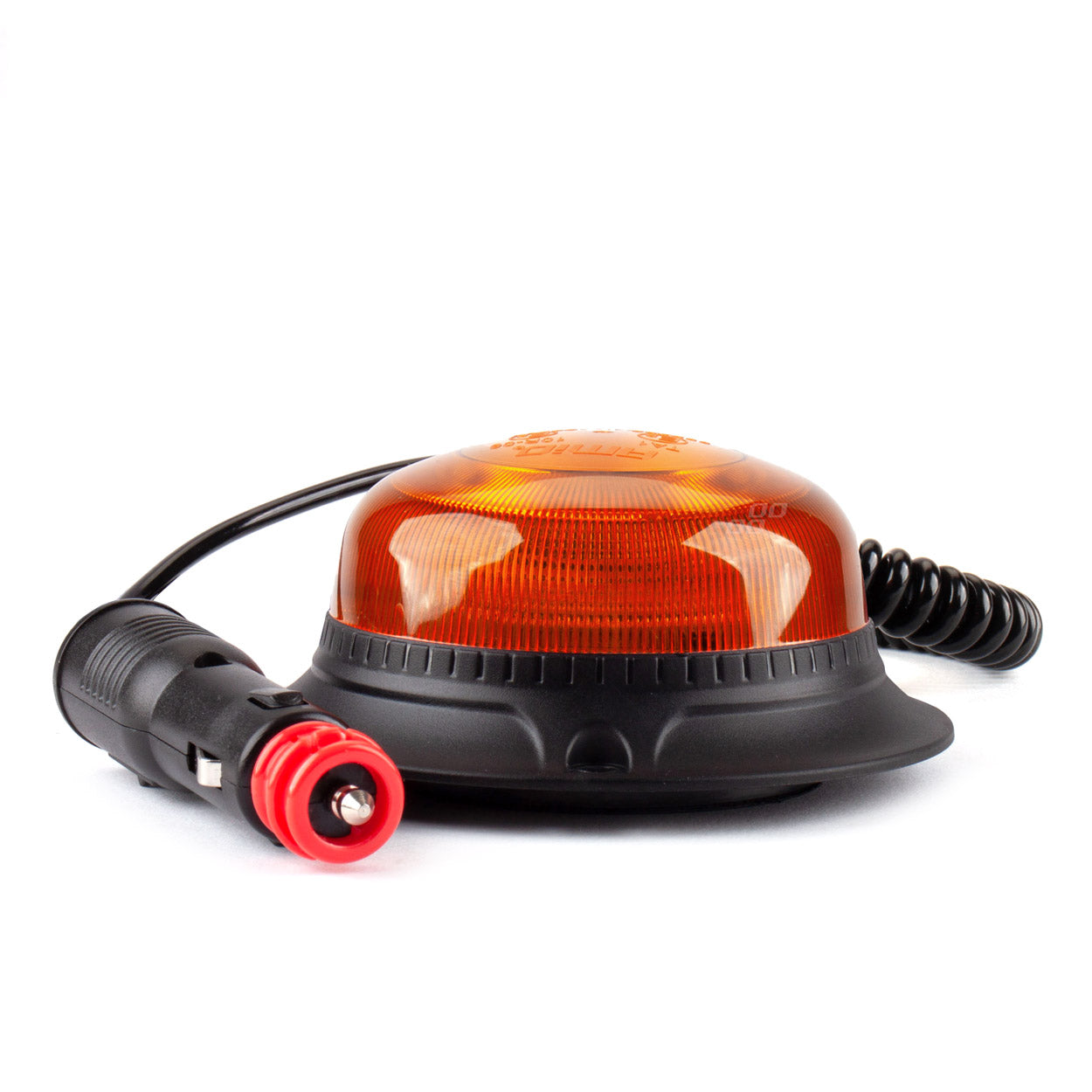 LED-advarselslampe W21m med orange lys og magnet