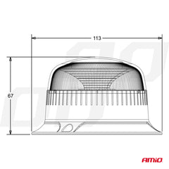 Kompakt LED-advarselslampe model W213B