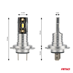 LED-pærer H7/H18 med 6500 K hvidt lys