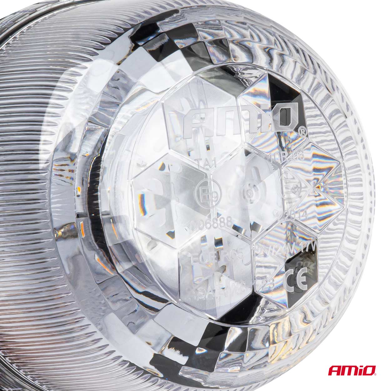 LED opozorilna luč W25b, pogled s strani