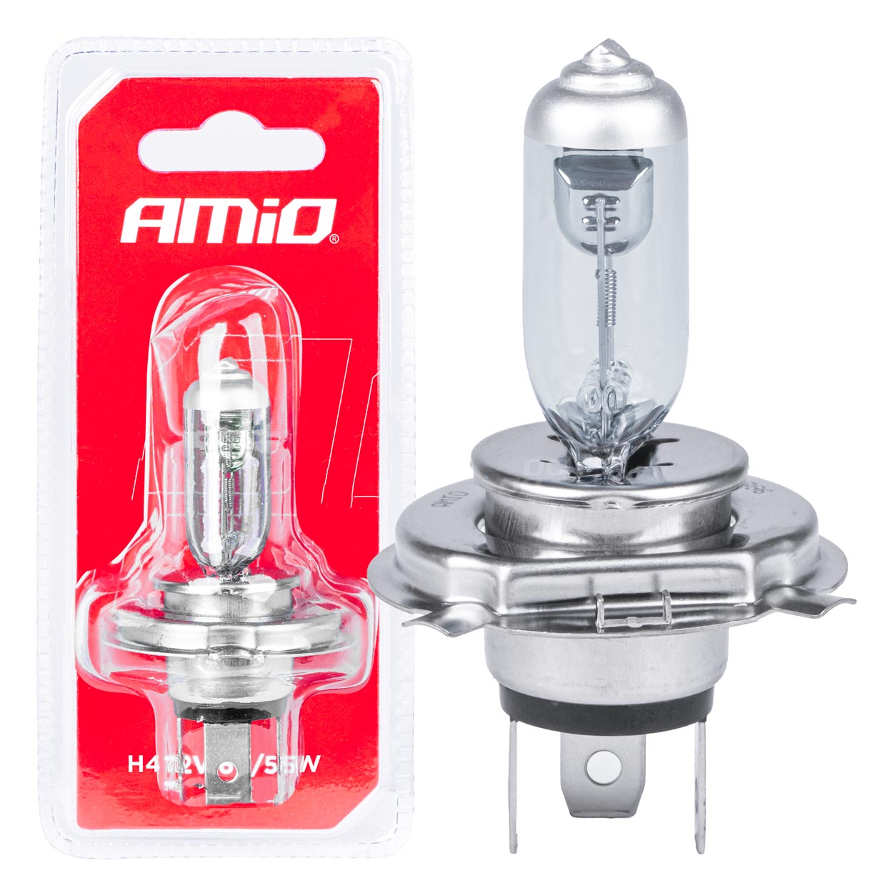 H4 halogenpære 12V 60/55W i blisterpakning