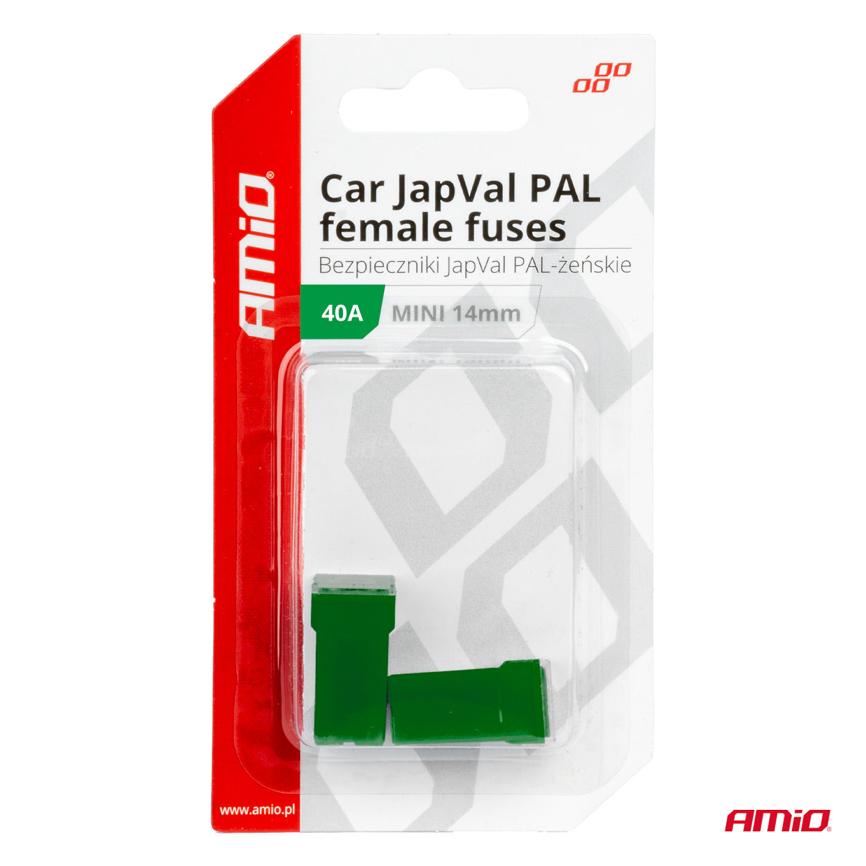 JAPVAL PAL Female minisikring 40 A i blisterpakning