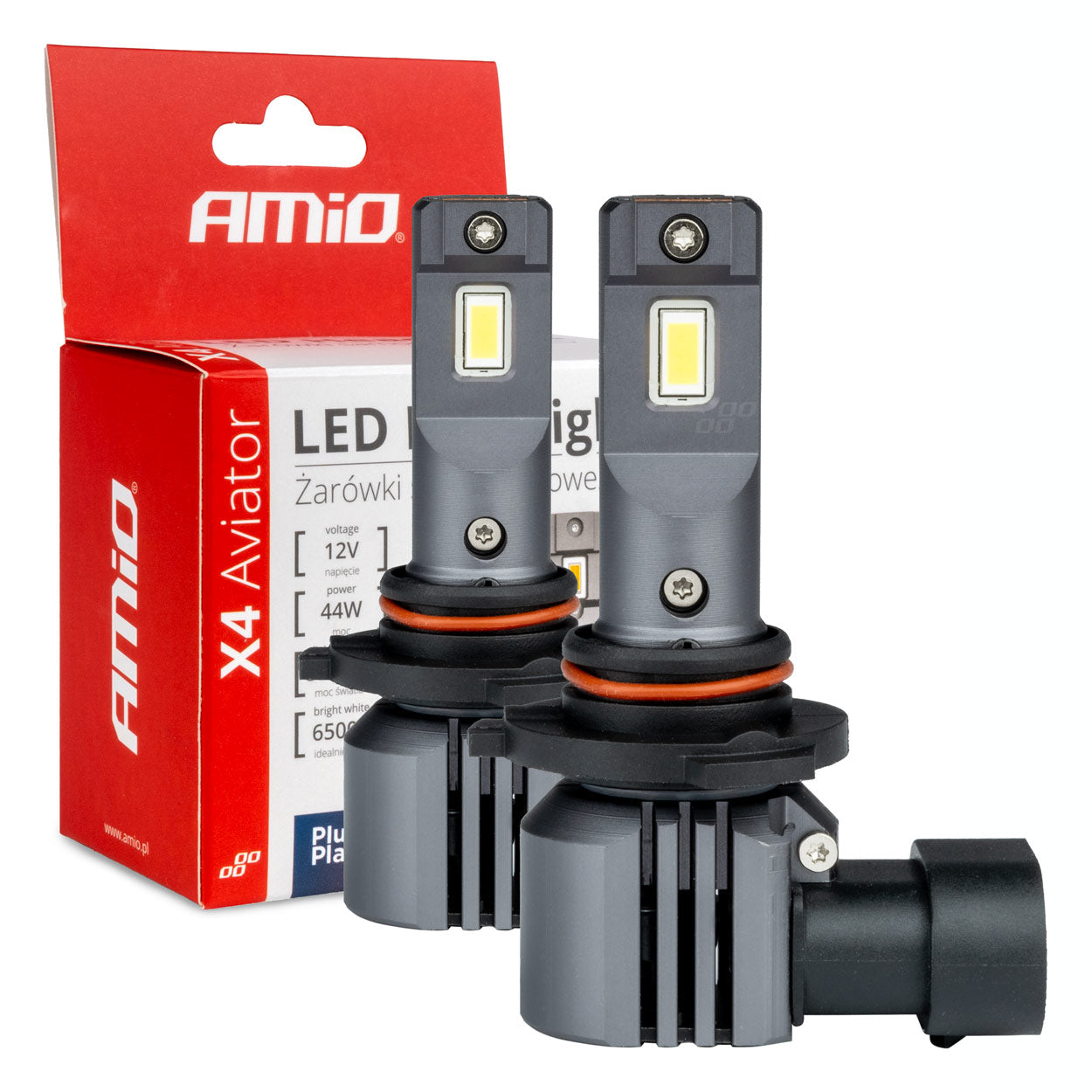 LED-forlygtepærer X4 AVIATOR til HB3 9005 med 6500K lys