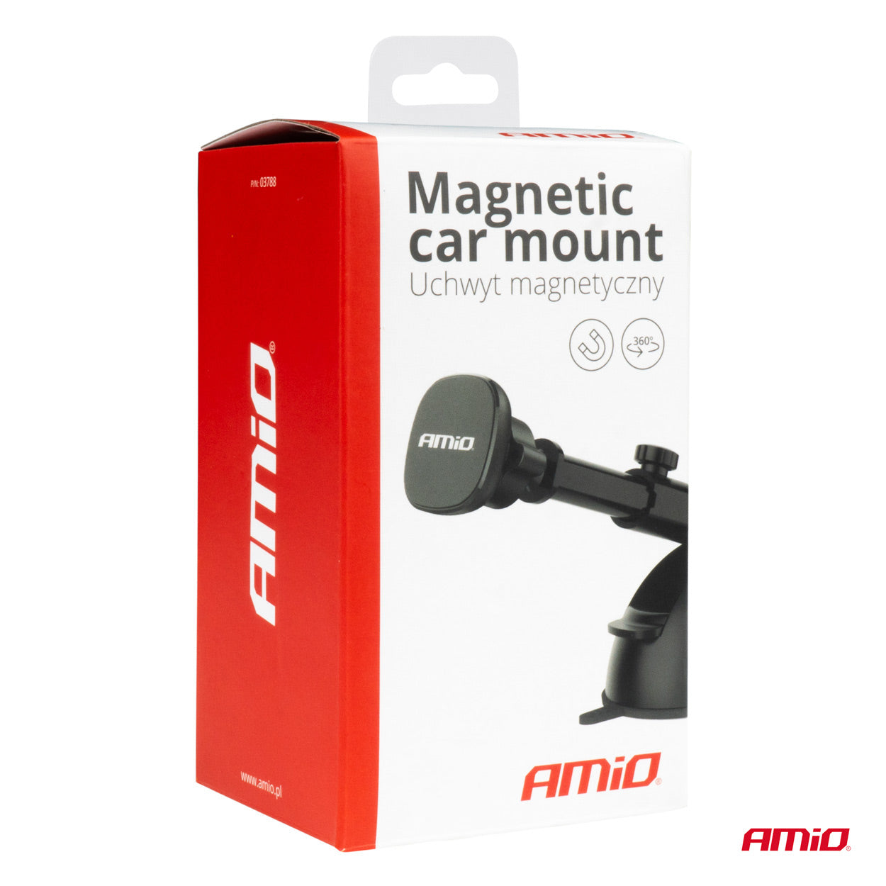 Magnetisk mobilholder med medfølgende metalplade