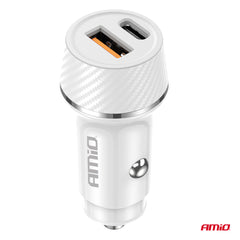 Biloplader med USB-A og USB-C, 20 W