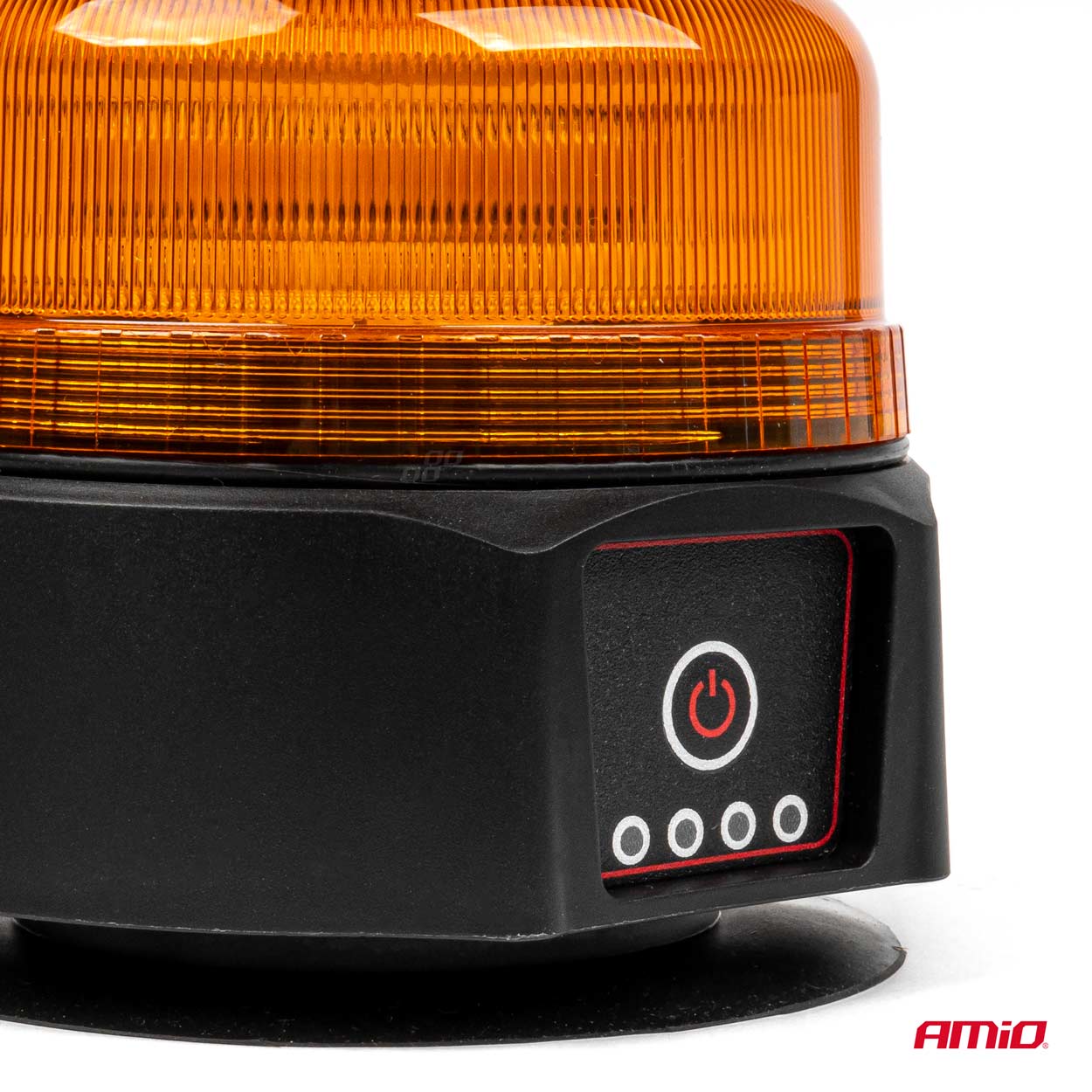 LED-advarselslampe med sugekop og magnet