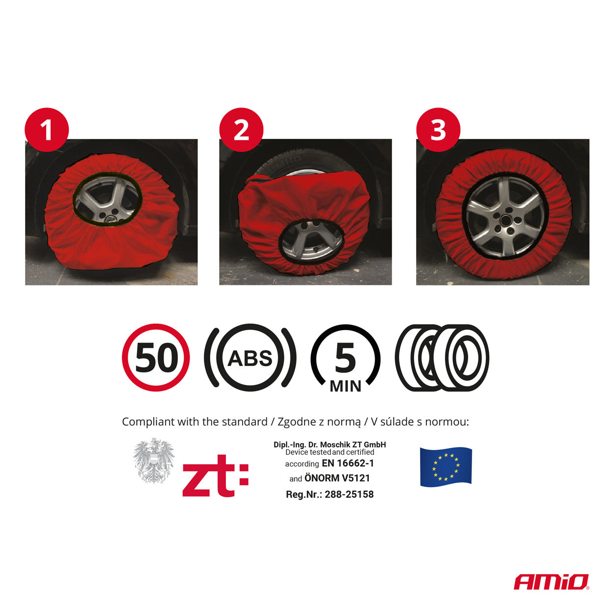 Tekstilne snežne verige 3D XS s 3D-zasnovo