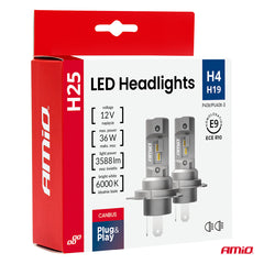 LED-forlygtepærer H4 H19 3588 lumen