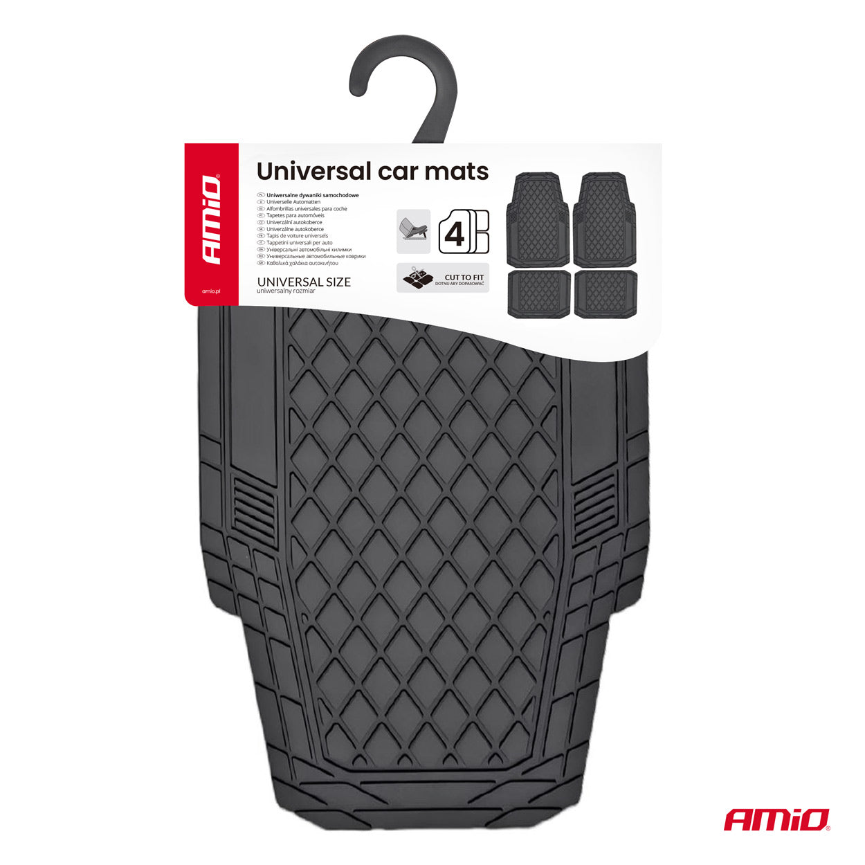 Univerzalna črna PVC avtomobilska preproga CM-03