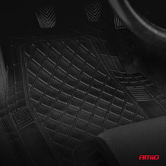Komplet štirih črnih PVC avtomobilskih preprog