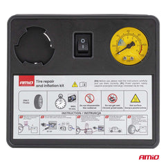 12 V komplet za popravilo pnevmatik z največjim tlakom 120 PSI