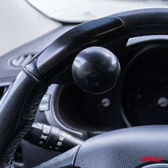 Gumb za volan z ergonomskim krogličnim oprijemom v črni barvi