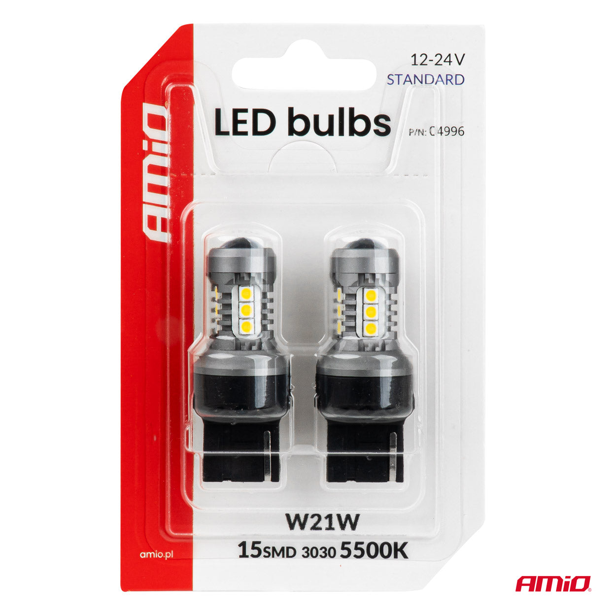 Bela LED žarnica 7440 W21W za združljivo grlo žarnice