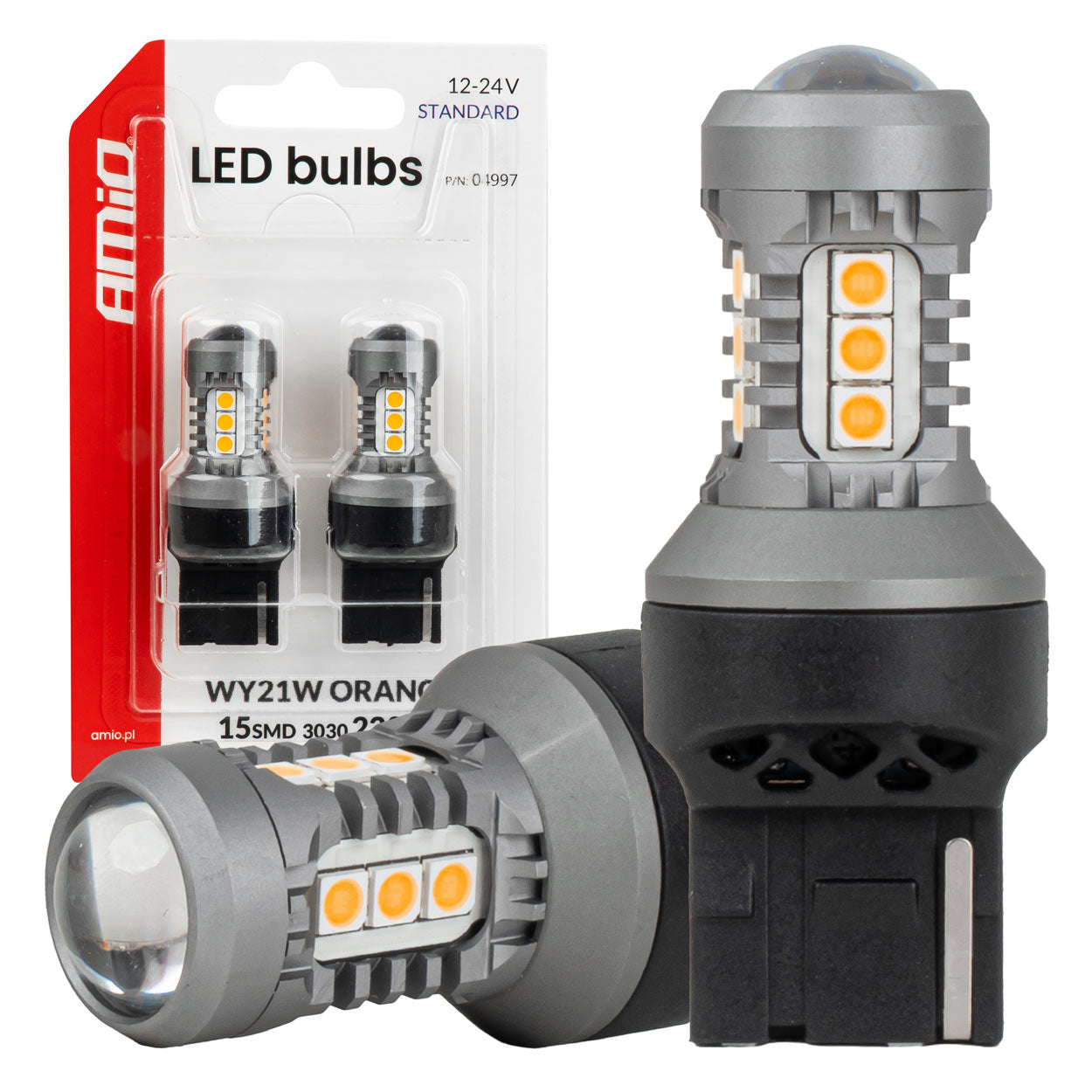 LED žarnica 7440 WY21W z oranžno svetlobo