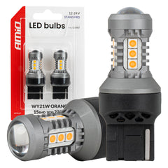 LED žarnica 7440 WY21W z oranžno svetlobo