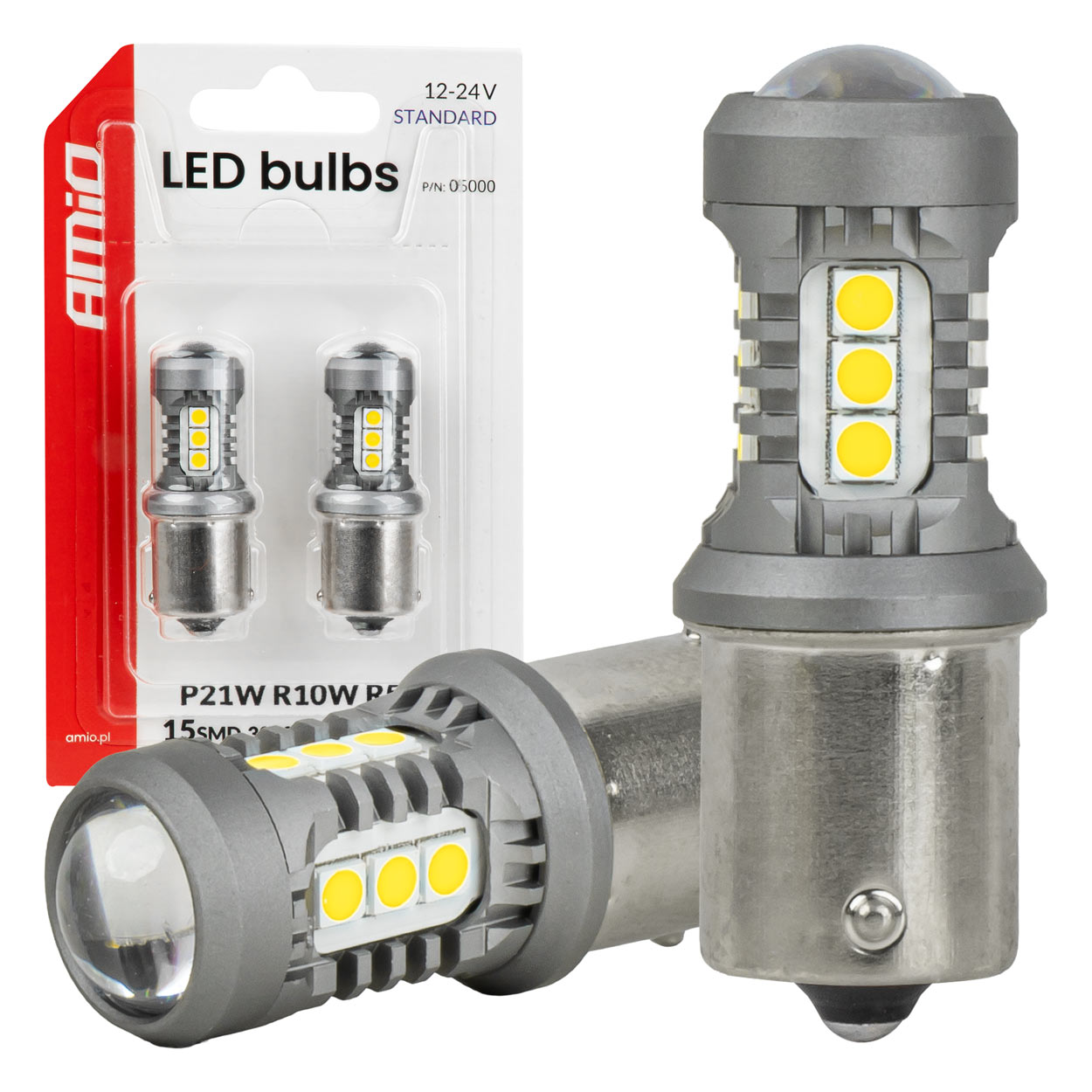 LED žarnica BA15S/P21W z belo svetlobo