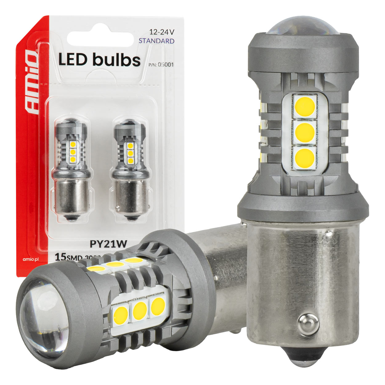 LED žarnica z podnožjem BAU15S/PY21W za 12/24 V
