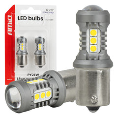 LED žarnica z podnožjem BAU15S/PY21W za 12/24 V