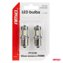 LED žarnica z podnožjem BAU15S/PY21W za osvetlitev vozila