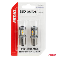 LED žarnica za smernik z podnožjem BAU15S/PY21W