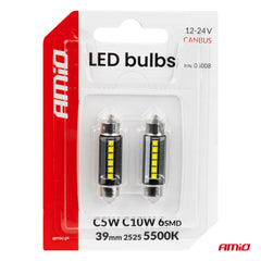 Bela 39 mm LED žarnica s CANBUS za vozila