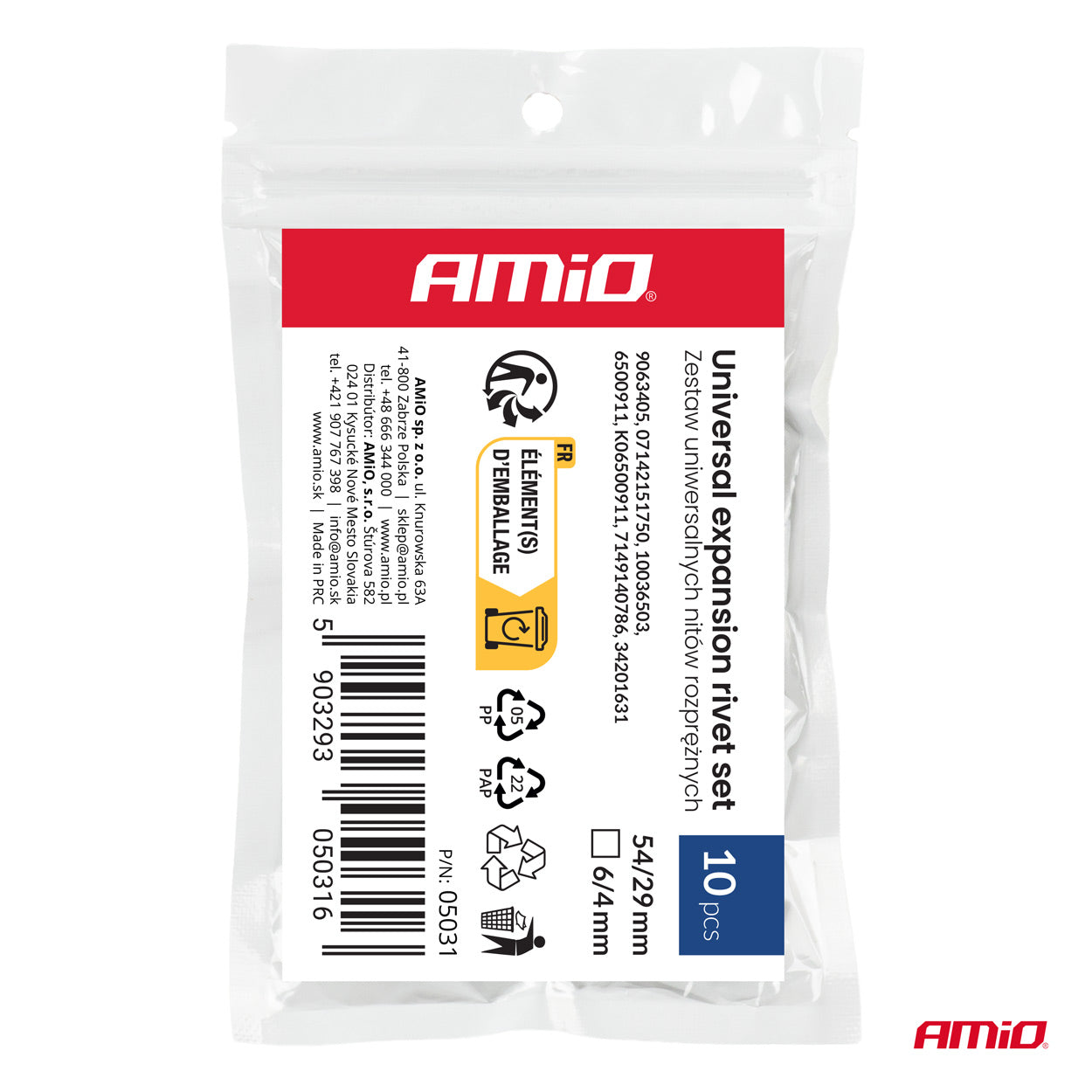 Raztezne kovice s premerom Ø6/4 mm