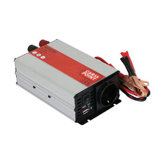 Carpoint pretvornik 12V-230V 600W z akumulatorskimi sponkami 