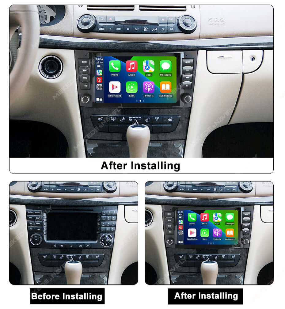 Mercedes-Benz W211 - 8" radio z Apple CarPlay in Android Auto – Carmediaeurope.com