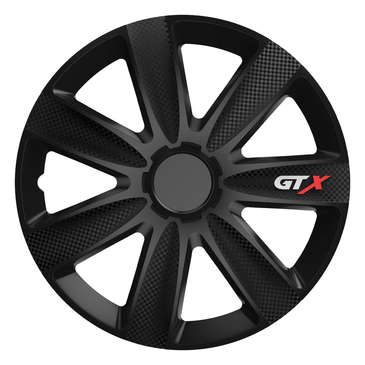 GTX hjulkapsel i carbon sort til 15 tommer stålfælg