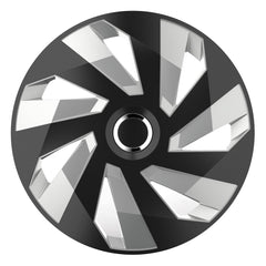 Pokrov koles Vector RC v črno-srebrni izvedbi za 15-palčna jeklena platišča