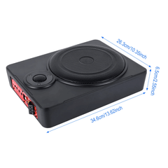 10-palčni slim aktivni avtomobilski subwoofer – 600 W pod sedežem, kompaktna zasnova, močan bas, namestitev pod sedež