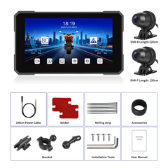 5” zaslon za motorno kolo s CarPlay, Android Auto, AirPlay, DVR in TPMS 