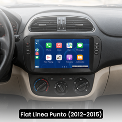 Fiat Linea Punto 12-15 - 9" radio z Apple CarPlay in Android Auto
