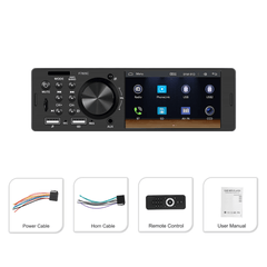 Univerzalni - 4" 1-DIN radio z Apple CarPlay in Android Auto (žično) s 4" zaslonom in dodatno opremo.