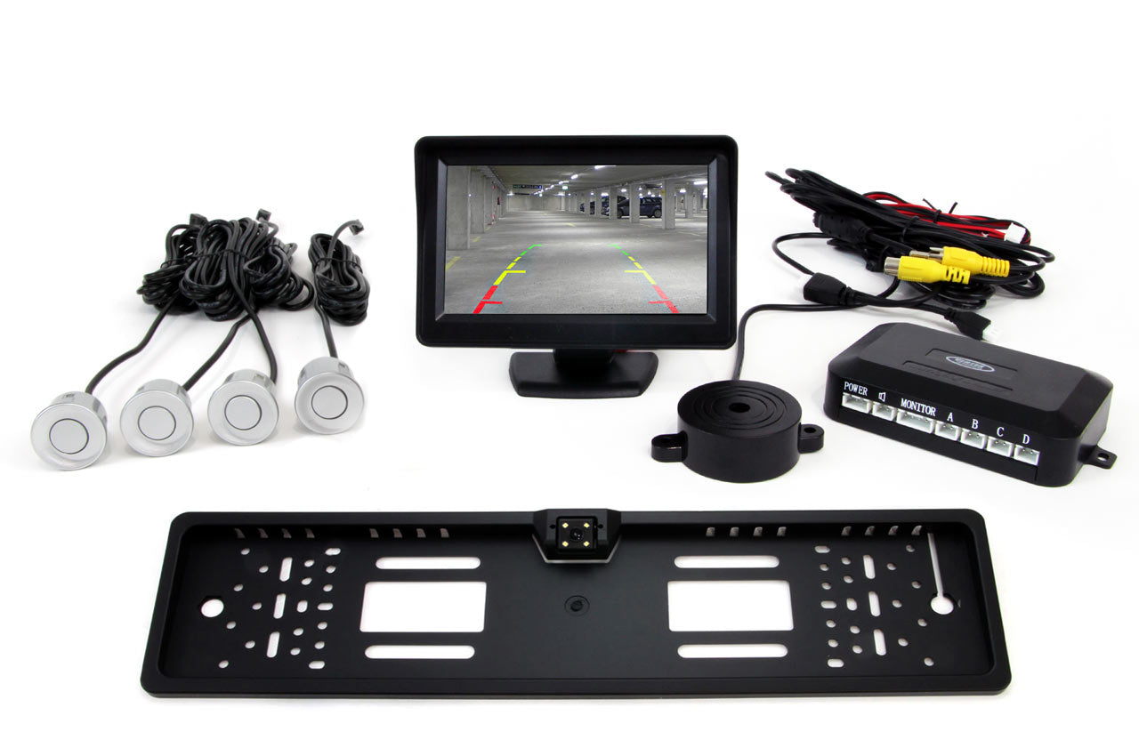 Parkeringsassistentsystem med 4,3 tommer TFT-display og CAM-402-kamera