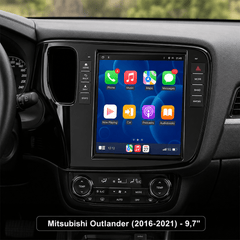 Mitsubishi Outlander 2016-2021 - 9,7" radio z Apple CarPlay in Android Auto 
