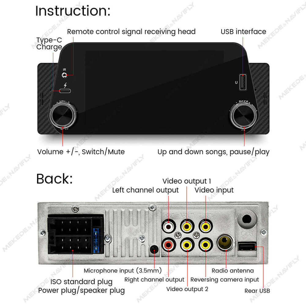 Univerzalni - 5" 1-DIN radio z Apple CarPlay in Android Auto – Carmediaeurope.com