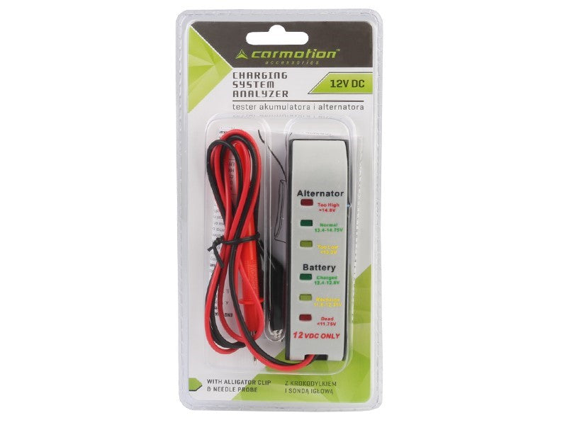 12V tester akumulatorja in alternatorja CARMOTION z LED-indikatorji