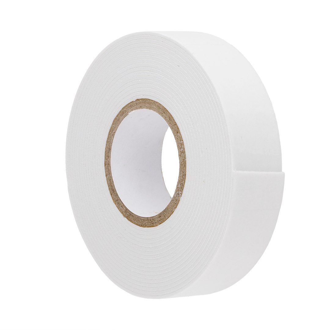Bela dvostranska penasta lepilna trak 1 mm x 19 mm x 3 m