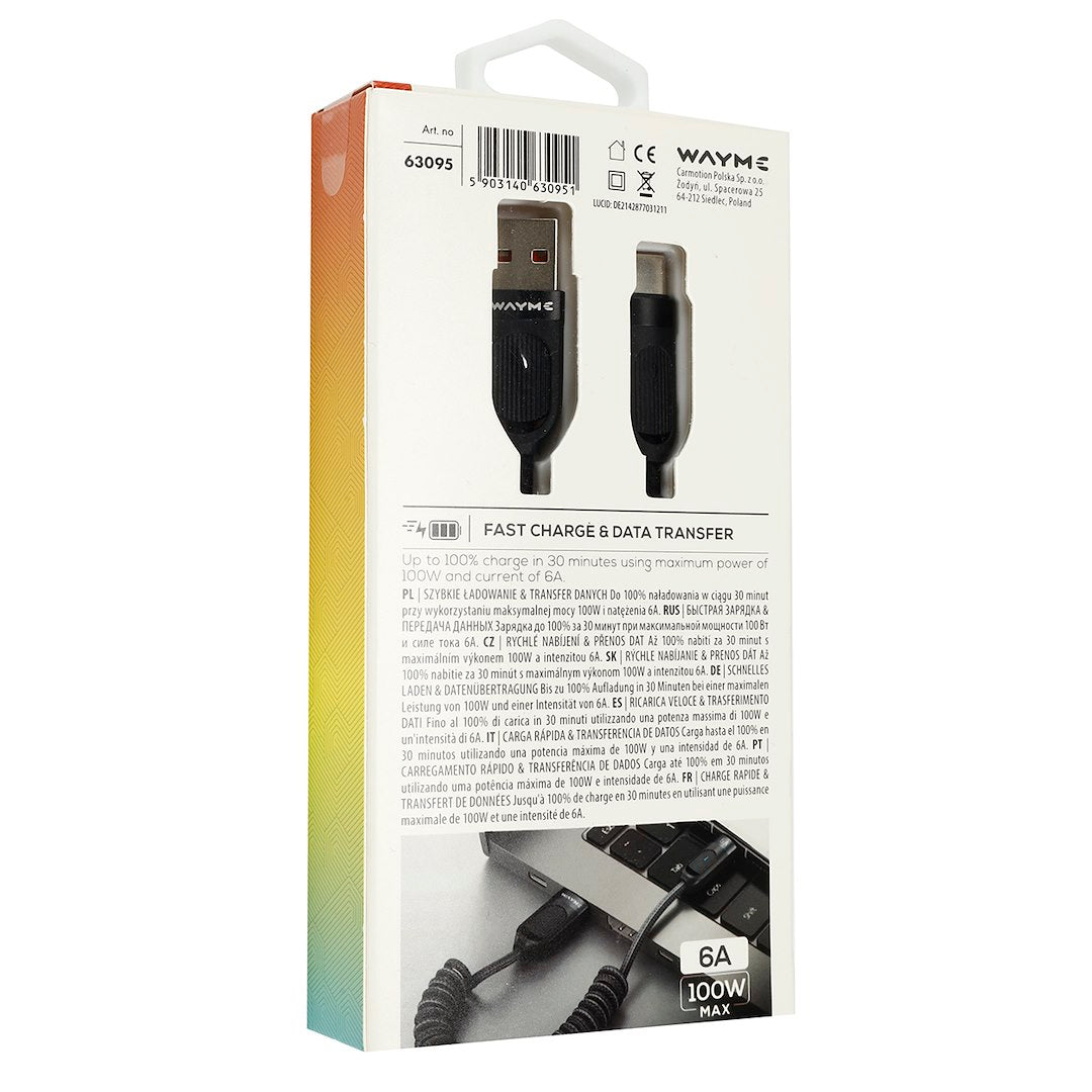 Pleteni USB-C kabel za polnjenje in sinhronizacijo z močjo do 100 W