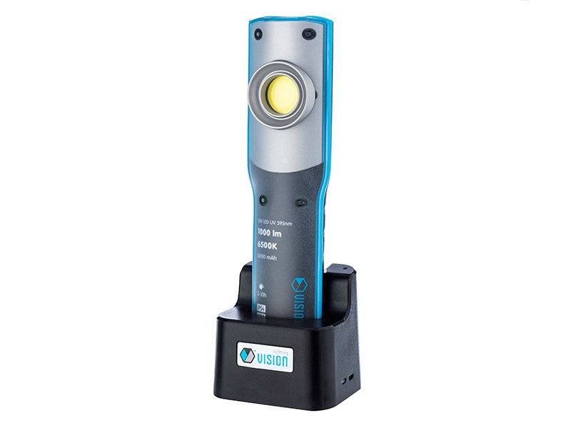 Polnilna delovna svetilka VISION z 10W COB LED in UV 395 nm