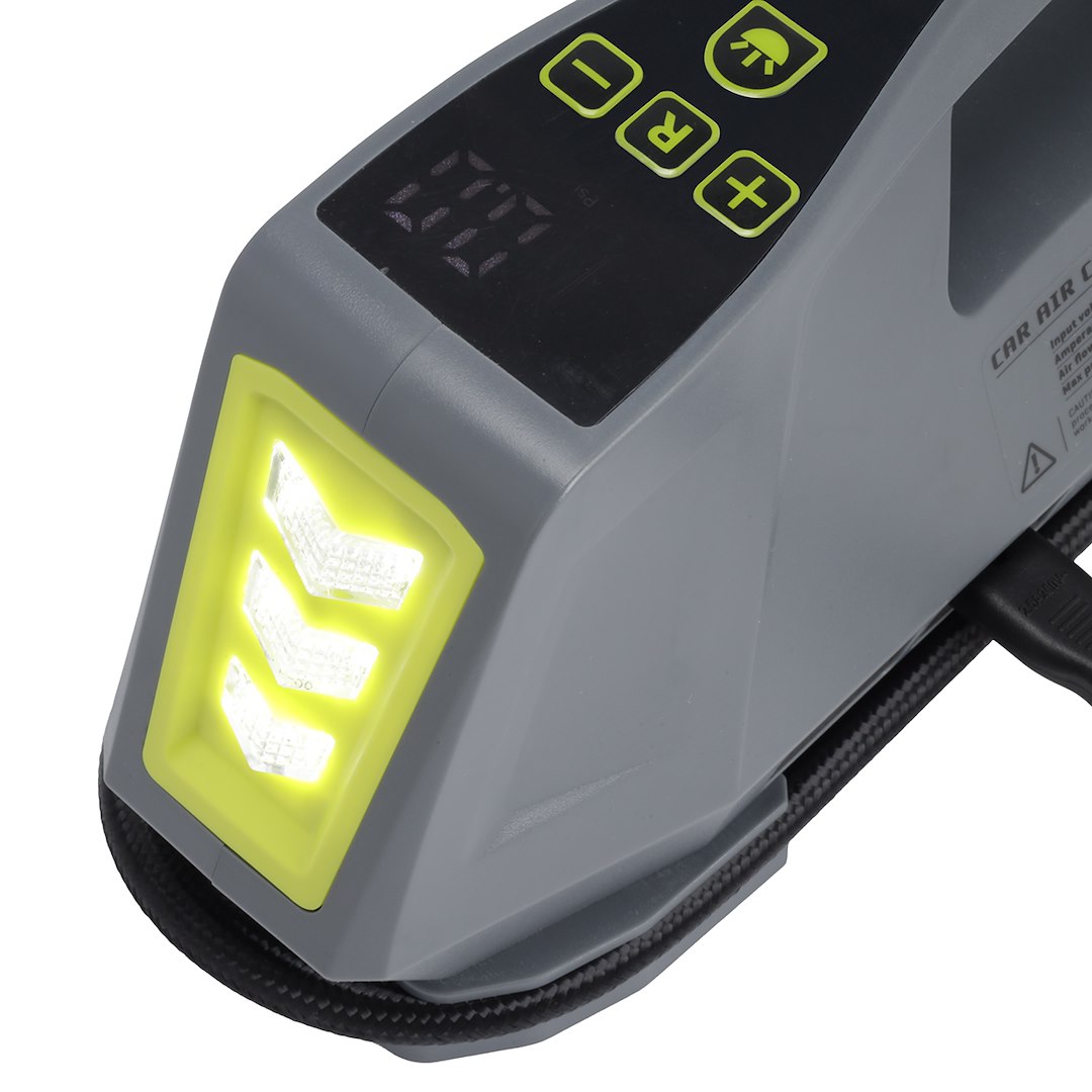 Kompakten zračni kompresor za 12V in 230V z LED-svetilko