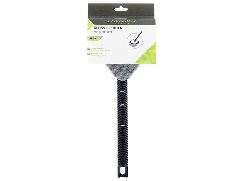 CARMOTION čistilec stekel z gobico, mikrovlakni in 38 cm ročajem