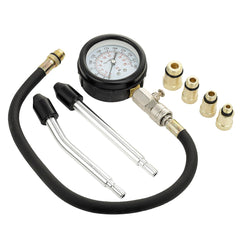 Tester kompresije za bencinski motor v praktičnem kovčku za shranjevanje