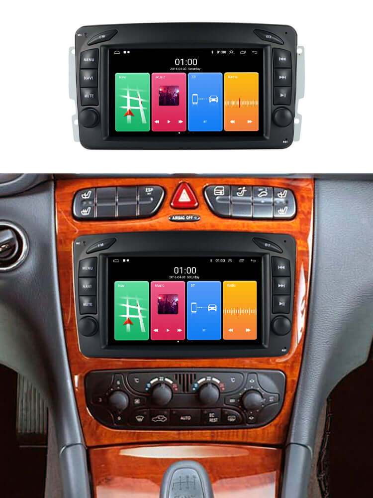 Mercedes-Benz W210 itd. 1998-2008 - 7" radio z Apple CarPlay in Android Auto – Carmediaeurope.com