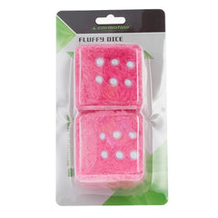 Roza plišaste kocke za avto z vrvico za obešanje