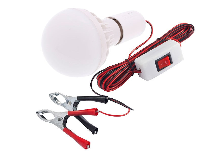LED delovna svetilka 12V s krokodilskimi sponkami CARMOTION