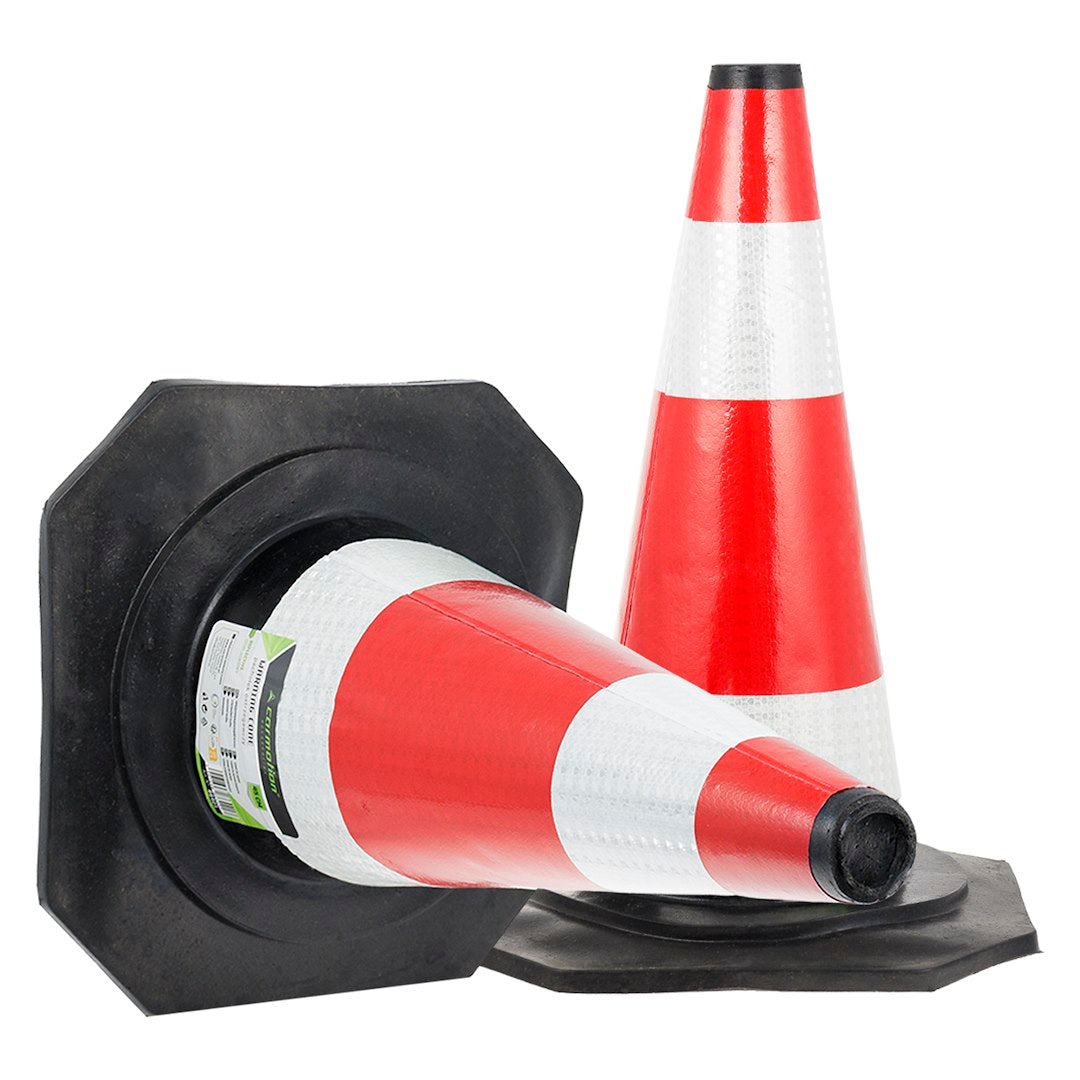 Opozorilni stožec iz fleksibilne gume, visok 45 cm